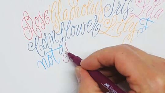 Faber-Castell Kalligraphie mit Finelinern Videotutorial