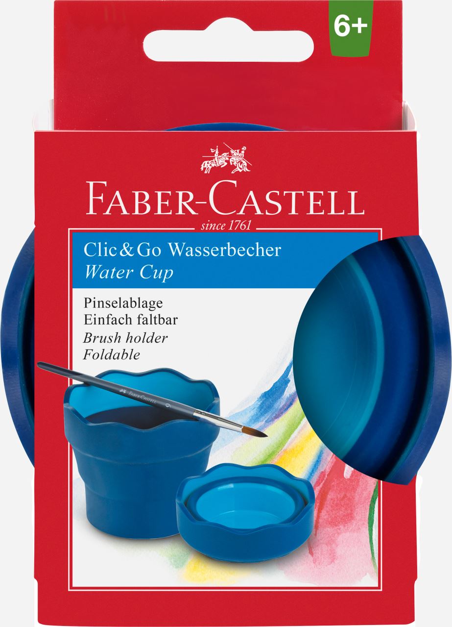 Faber-Castell - Clic&Go Wasserbecher, blau