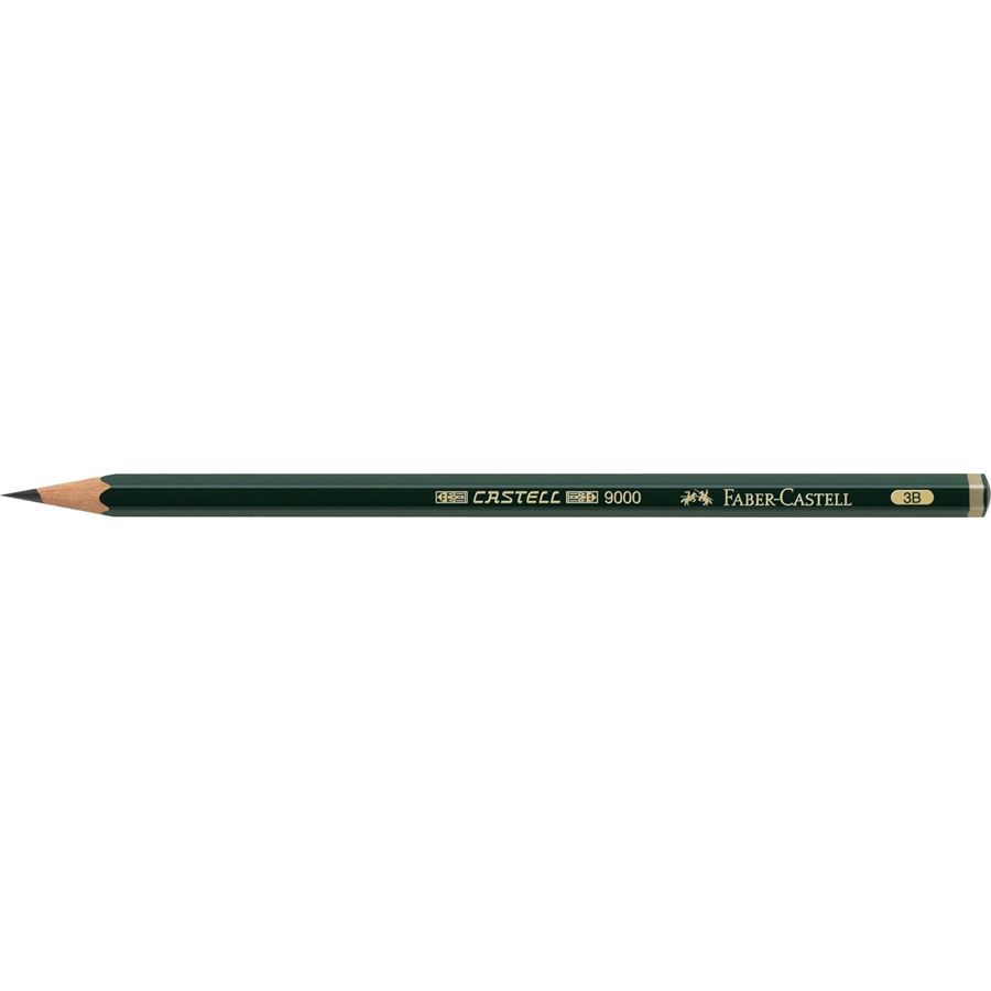 Faber-Castell - Castell 9000 Bleistift, 3B
