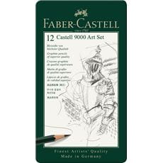 Faber-Castell - Castell 9000 Bleistift, Art Set, 12er Metalletui