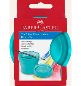 Faber-Castell - Wasserbecher Clic&Go türkis