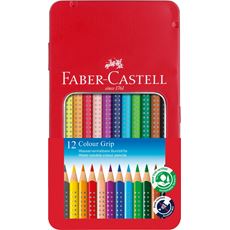 Faber-Castell - Colour Grip Buntstift, 12er Metalletui