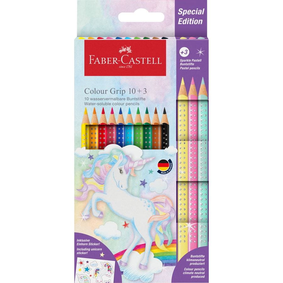Faber-Castell - Buntstift Colour Grip Einhorn 13er Kartonetui
