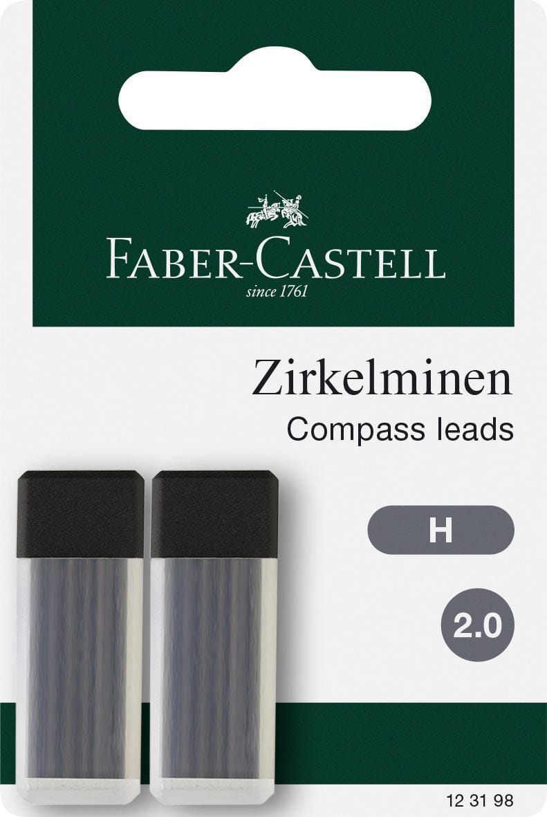 Faber-Castell - Zirkelersatzminen, 2 mm, 2x 6 Stück