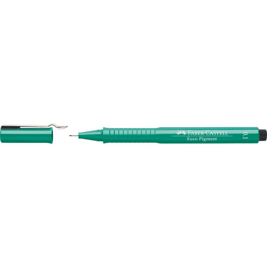 Faber-Castell - Ecco Pigment Tintenschreiber, 0.1 mm, grün