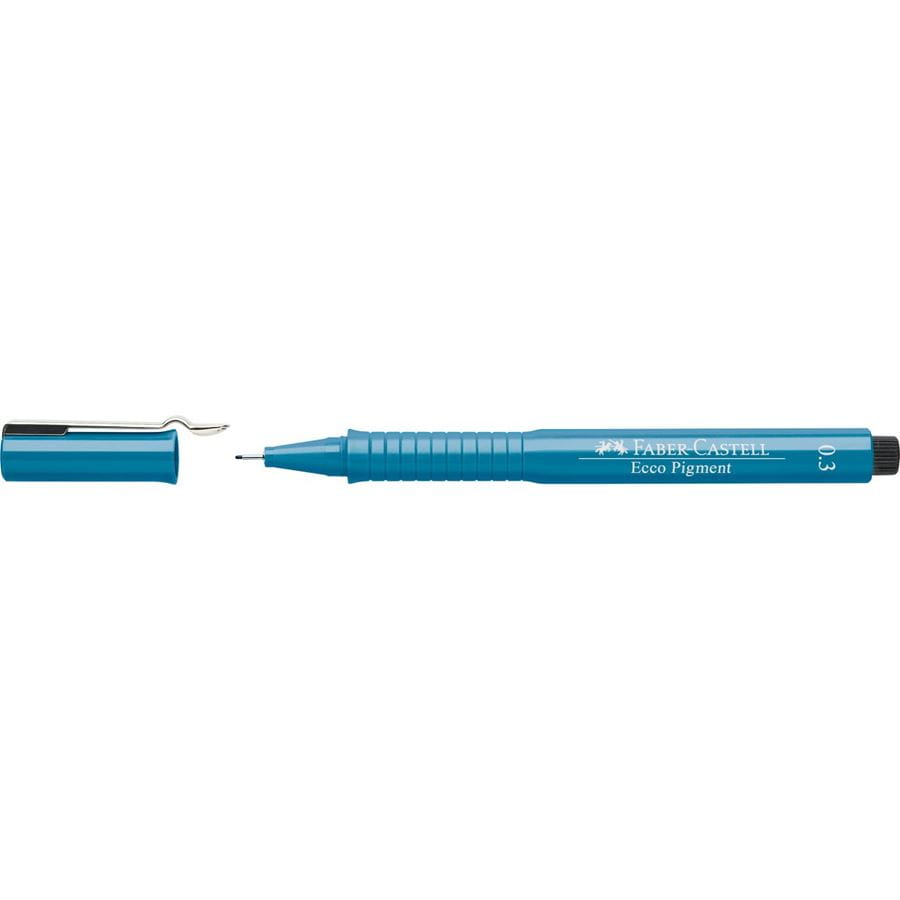 Faber-Castell - Ecco Pigment Tintenschreiber, 0.3 mm, blau