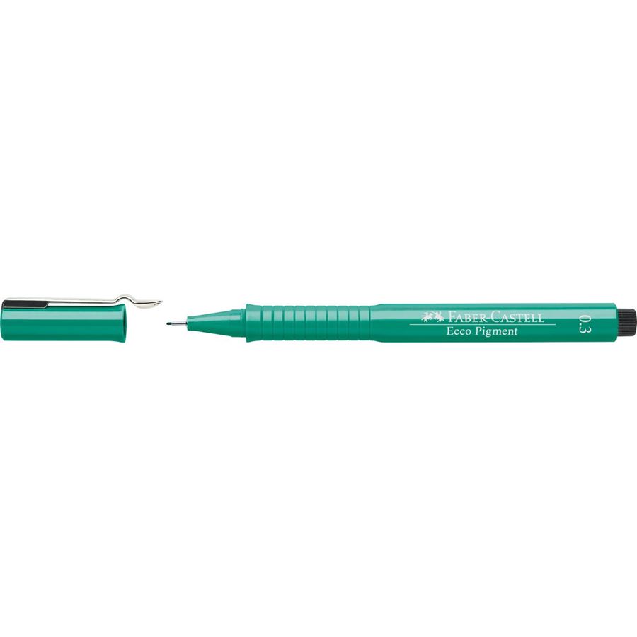 Faber-Castell - Ecco Pigment Tintenschreiber, 0.3 mm, grün