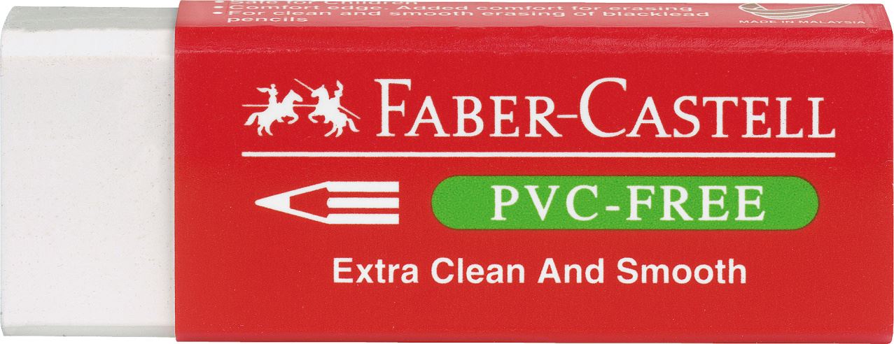 Faber-Castell - 7095-20 Radierer, weiss