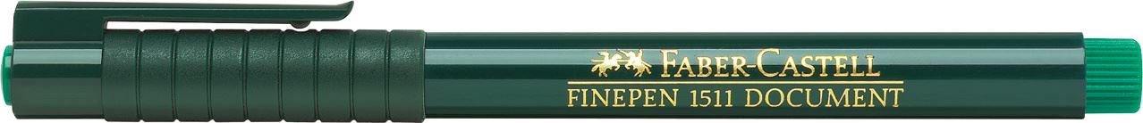 Faber-Castell - Finepen 1511 Faserschreiber, 0.4 mm, grün