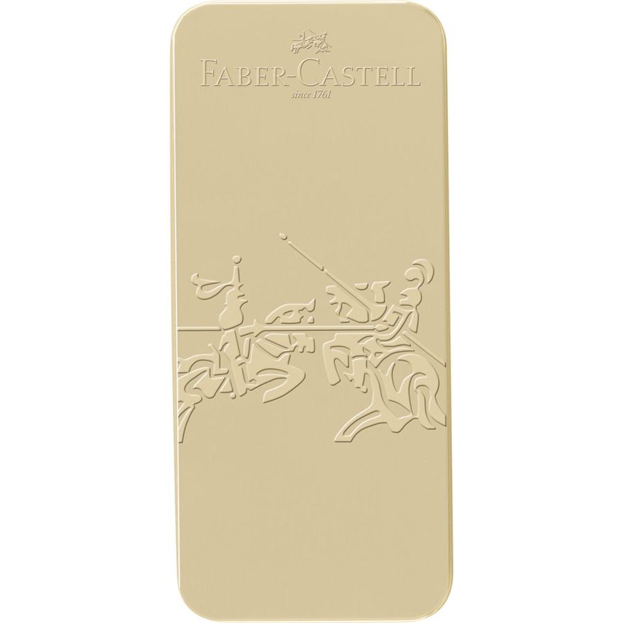 Faber-Castell - Grip Edition Füller M + Kugelschreiber gold im Geschenketui