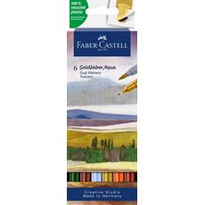 Faber-Castell - Goldfaber Aqua Dual Marker 6er Etui Toskana