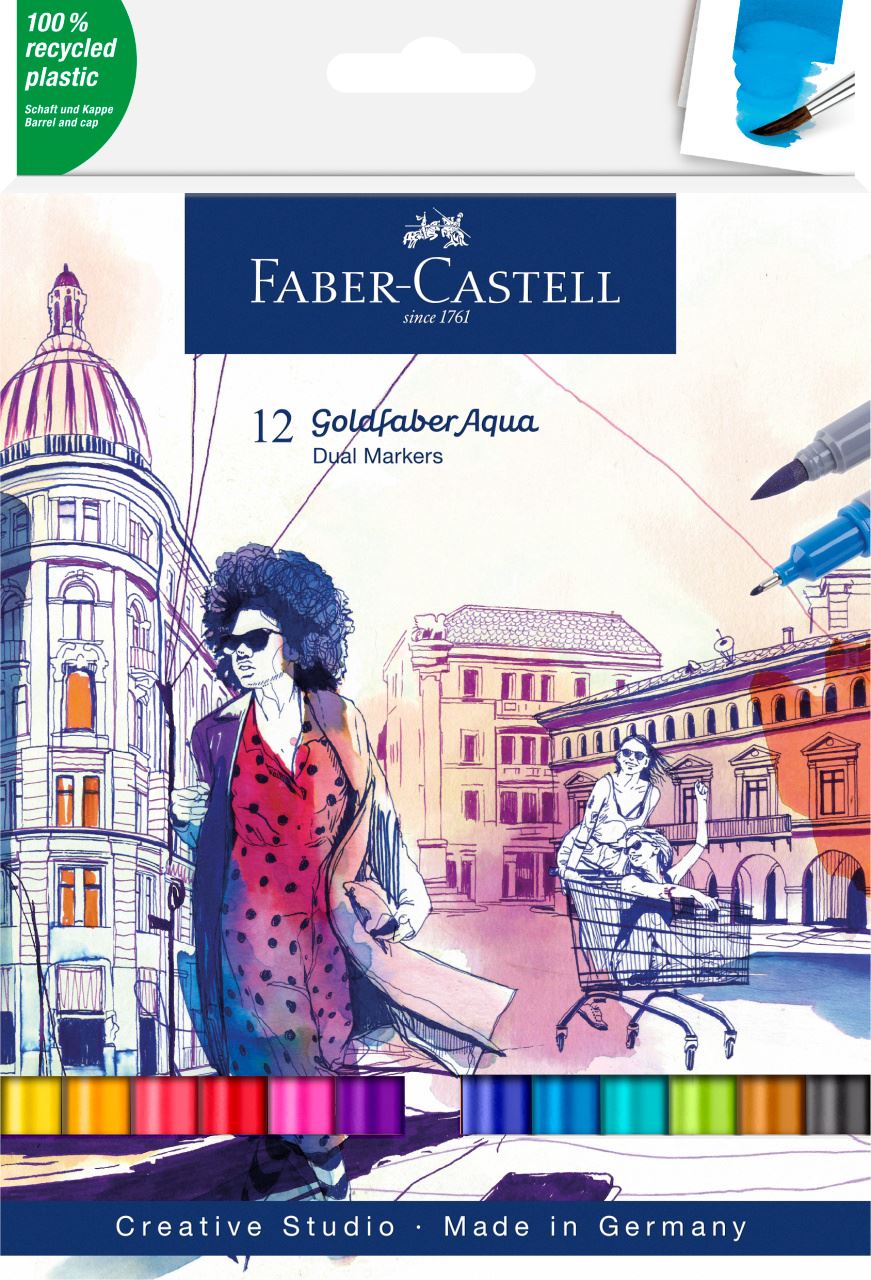 Faber-Castell - Goldfaber Aqua Dual Marker 12er Etui
