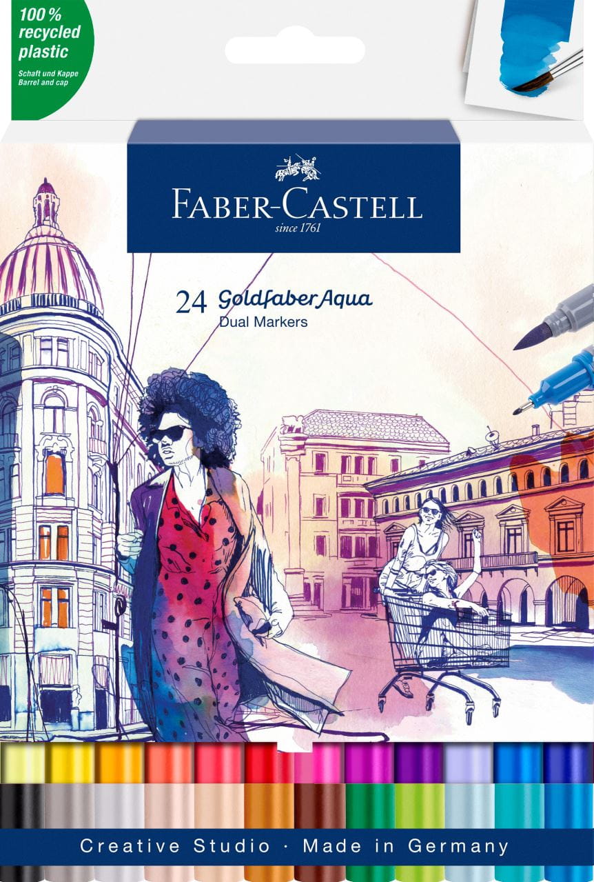 Faber-Castell - Goldfaber Aqua Dual Marker 24er Etui
