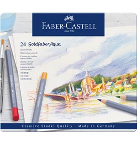 Faber-Castell - Goldfaber Aqua Aquarellstift, 24er Metalletui