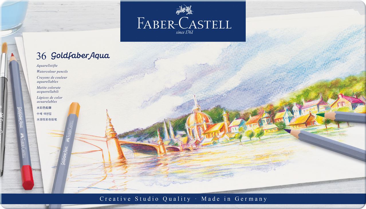 Faber-Castell - Goldfaber Aqua Aquarellstift, 36er Metalletui