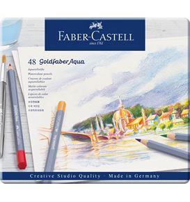 Faber-Castell - Goldfaber Aqua Aquarellstift, 48er Metalletui