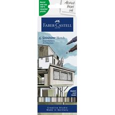 Faber-Castell - Gofa Sketch Marker, 6er Etui, Architektur