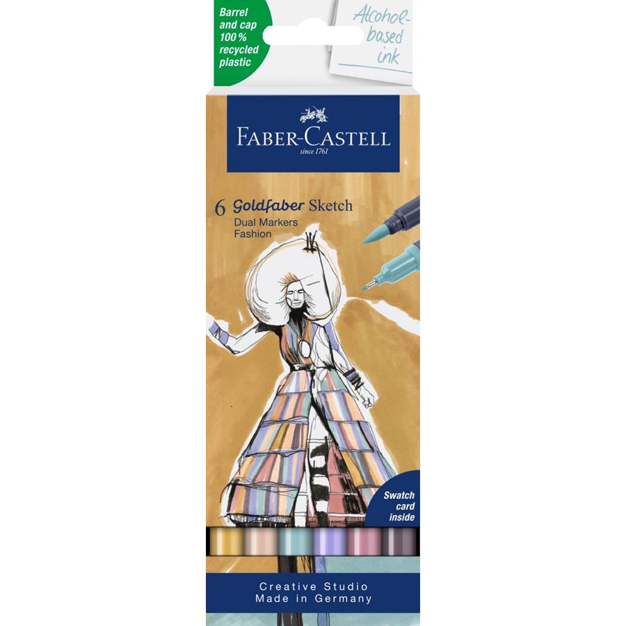 Faber-Castell - Gofa Sketch Marker, 6er Etui, Fashion