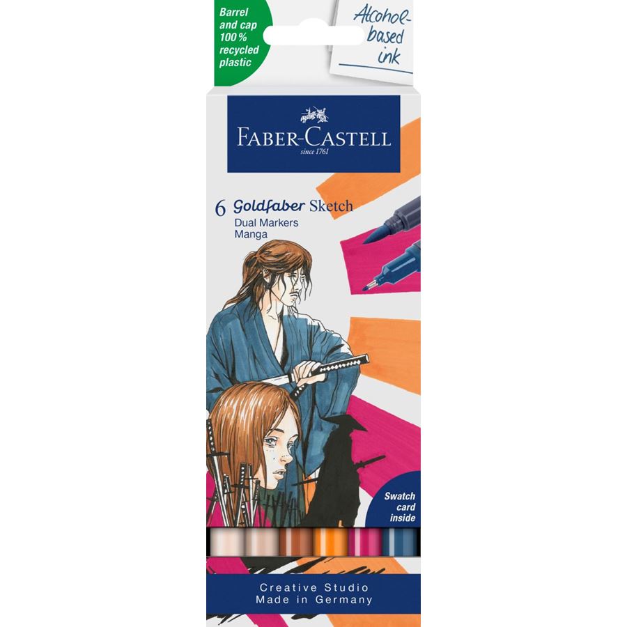 Faber-Castell - Gofa Sketch Marker, 6er Etui, Manga