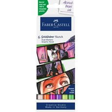 Faber-Castell - Gofa Sketch Marker, 6er Etui, Graphic Novel