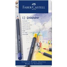Faber-Castell - Goldfaber Farbstift, 12er Metalletui