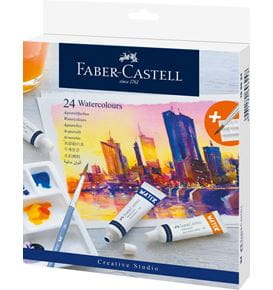 Faber-Castell - Aquarellfarbe, 24er Etui, inklusive Mischpalette