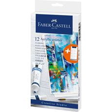 Faber-Castell - Acrylfarbe, 12er Etui, inklusive Farbkarte