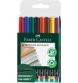 Faber-Castell - Multimark Folienstift permanent, F, 8er Etui