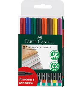 Faber-Castell - Multimark Folienstift permanent, S, 8er Etui