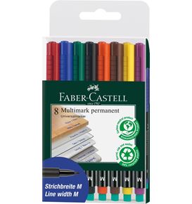 Faber-Castell - Multimark Folienstift permanent, M, 8er Etui