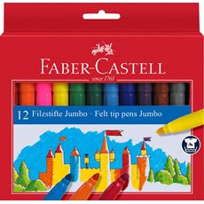 Faber-Castell - Filzstift Jumbo, 12er Kartonetui