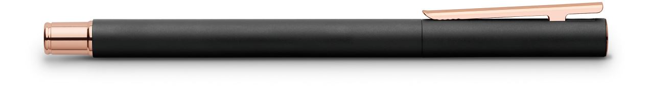 Faber-Castell - Neo Slim Metall Füller, schwarz mit rosegold, Mittel