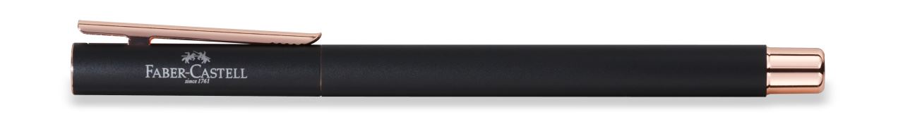 Faber-Castell - Neo Slim Metall Füller, schwarz mit rosegold, Mittel
