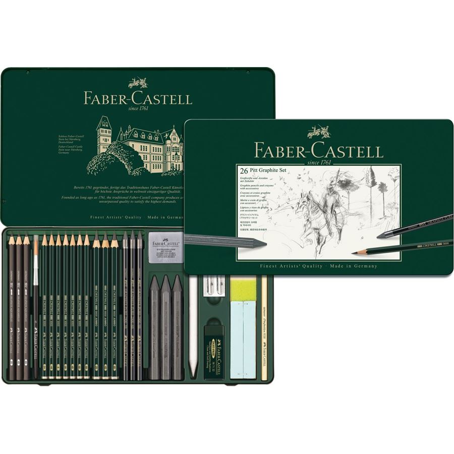 Faber-Castell - Pitt Graphite Set, 26er Metalletui