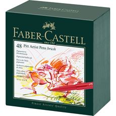 Faber-Castell - Pitt Artist Pen Brush Tuschestift, 48er Atelierbox