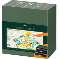 Faber-Castell - Pitt Artist Pen Brush Zeichentusche, 48er Atelierbox