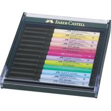 Faber-Castell - Pitt Artist Pen Brush Tuschestift, 12er Etui, Pastelltöne