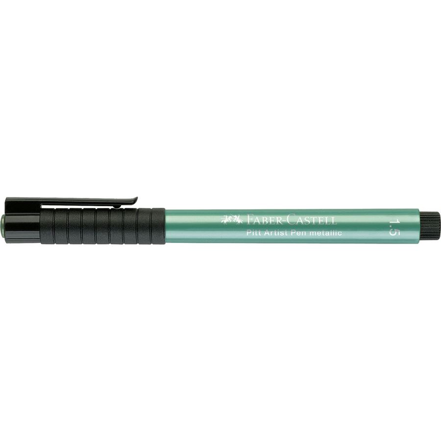 Faber-Castell - Pitt Artist Pen Metallic 1.5 Tuschestift, grün metallic