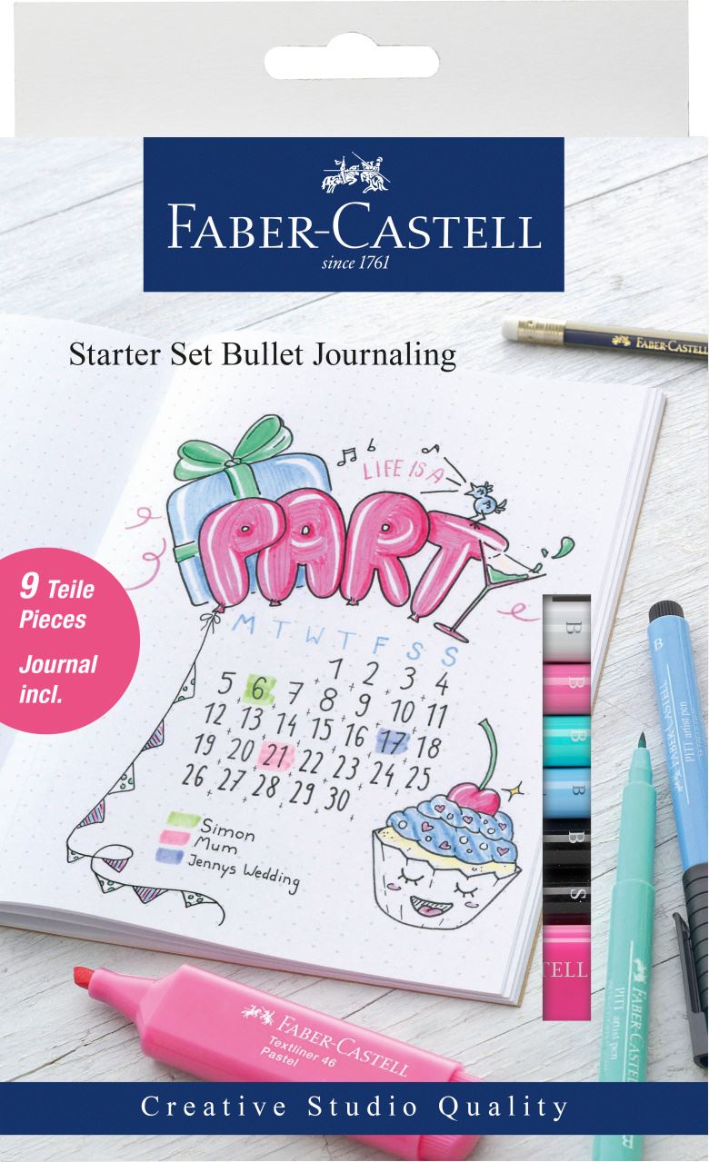 Faber-Castell - Bullet Journaling Starter Set, 9-teilig