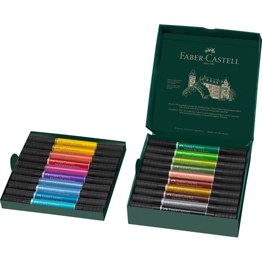 Faber-Castell - Pitt Artist Pen Dual Marker Tuschestift, 20er Kartonetui