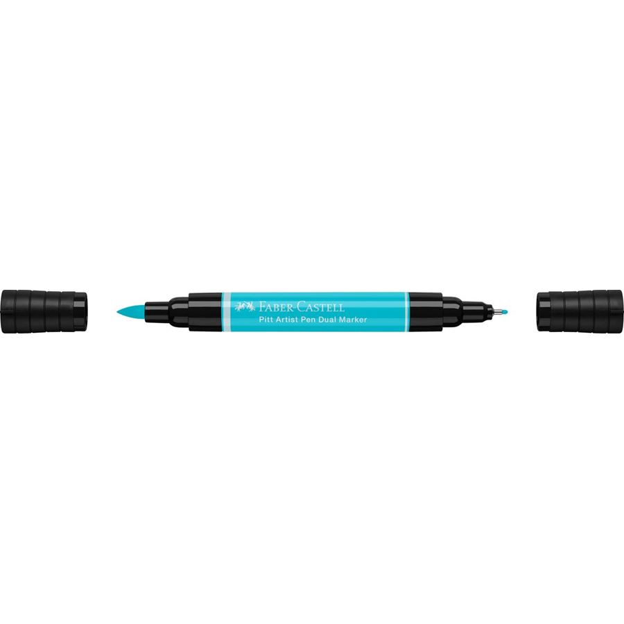 Faber-Castell - Pitt Artist Pen Dual Marker Tuschestift, kobalttürkis hell