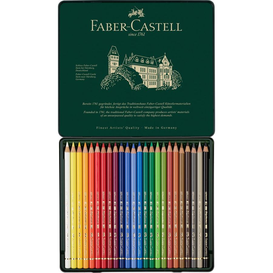 Faber-Castell - Polychromos Farbstift, 24er Metalletui