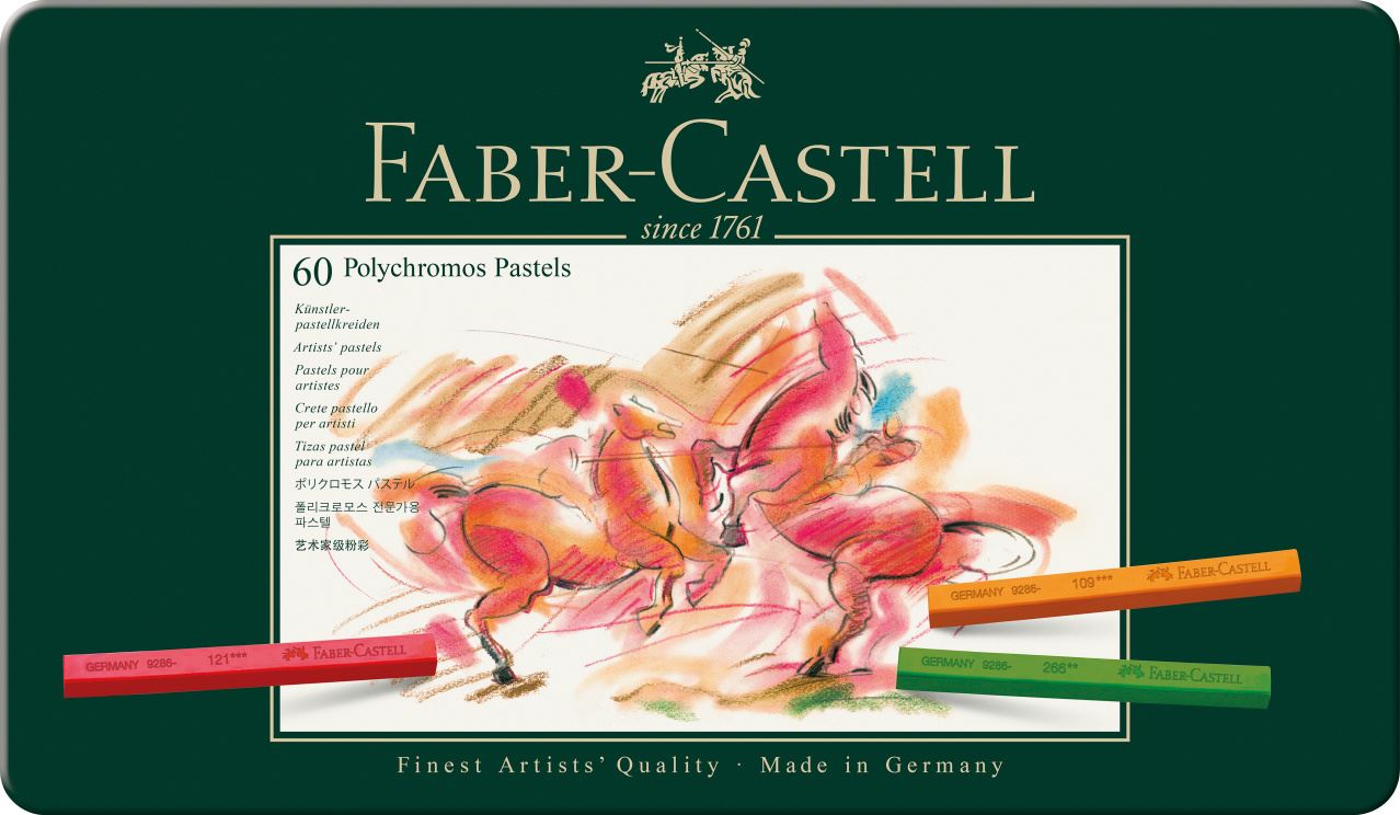 Faber-Castell - Polychromos Pastellkreide, 60er Metalletui