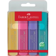 Faber-Castell - Textliner 46 Pastell, 4er Etui