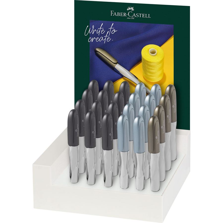 Faber-Castell - n'ice pen Metallic Drehkugelschreiber, XB, grau